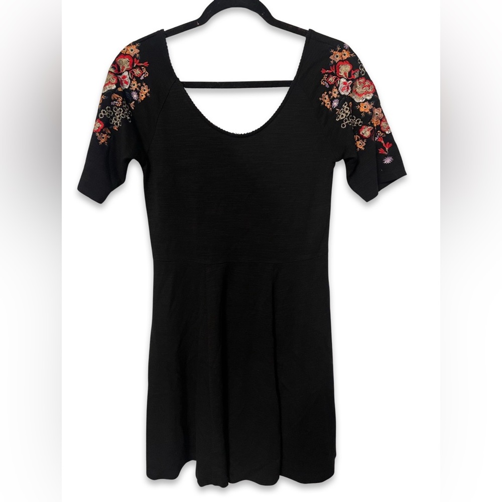 Free People knit embroidered dress